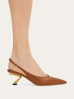 S-shaped heel slingback - Women
