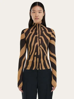 Stretch jersey turtleneck - Women