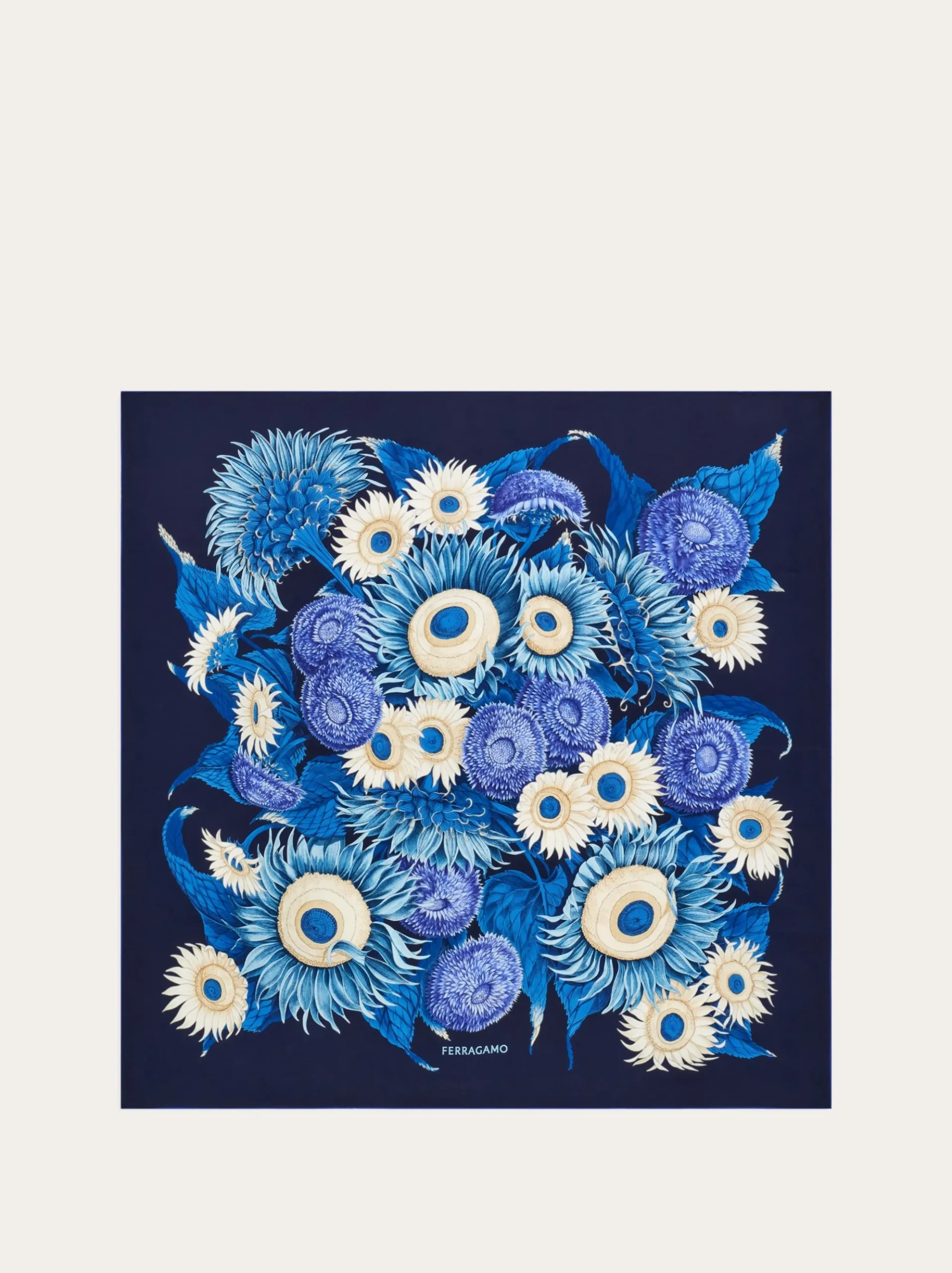 Sunflower print silk scarf - Women