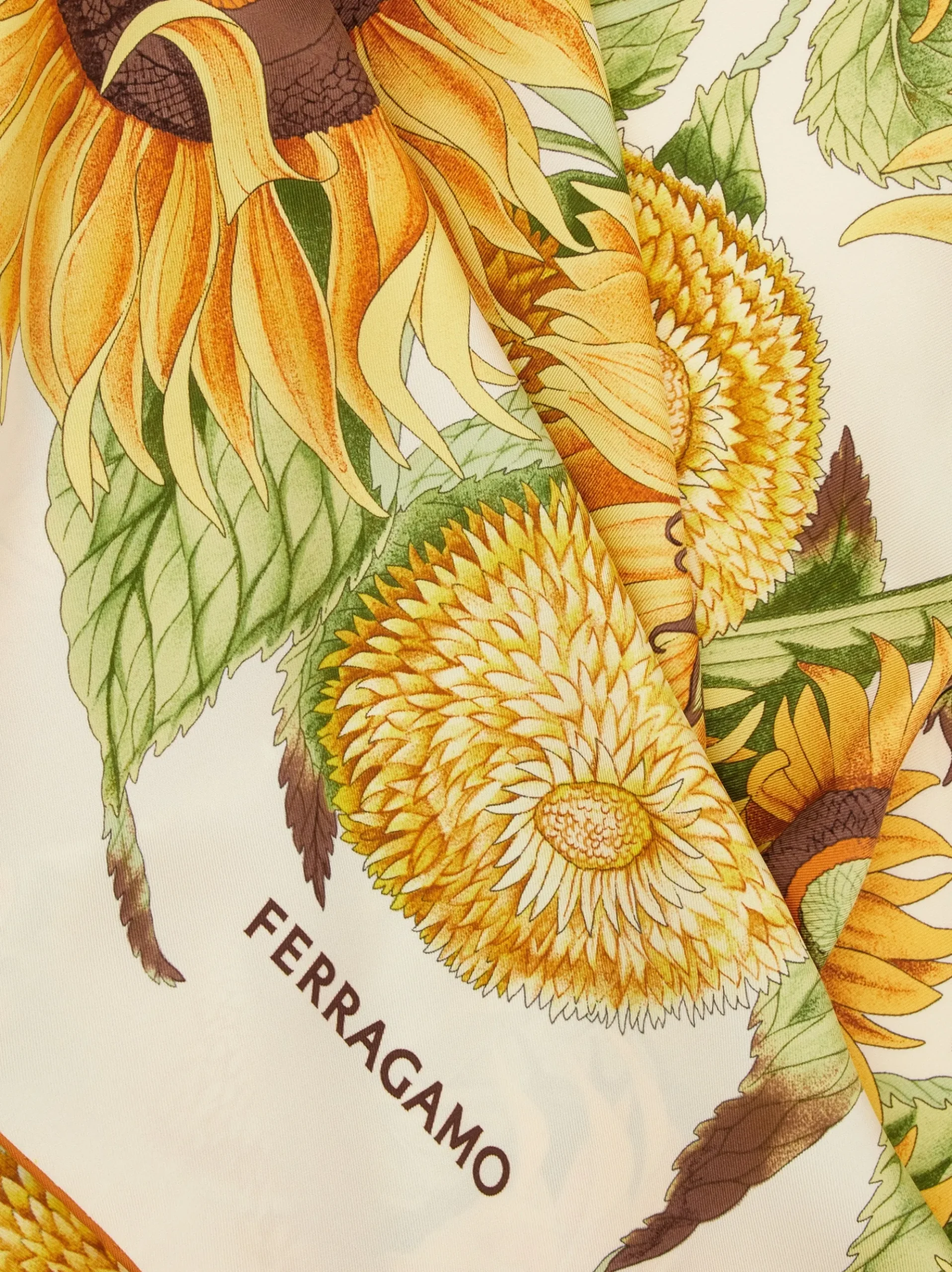 Sunflower print silk scarf - Women
