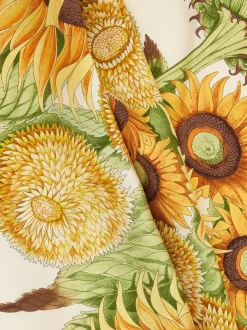 Sunflower print silk scarf - Women