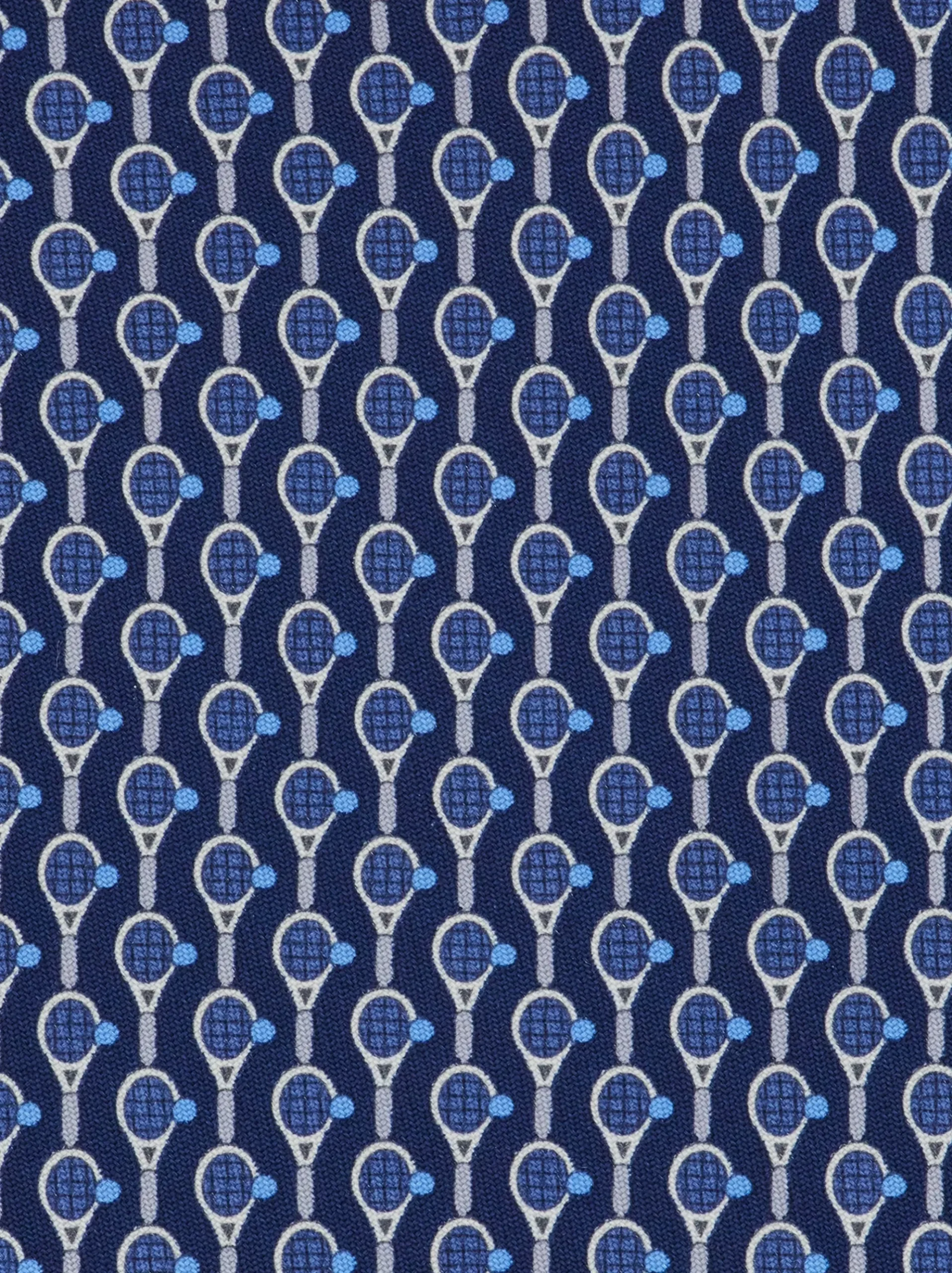 Tennis print silk tie - Men