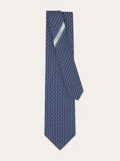 Tennis print silk tie - Men