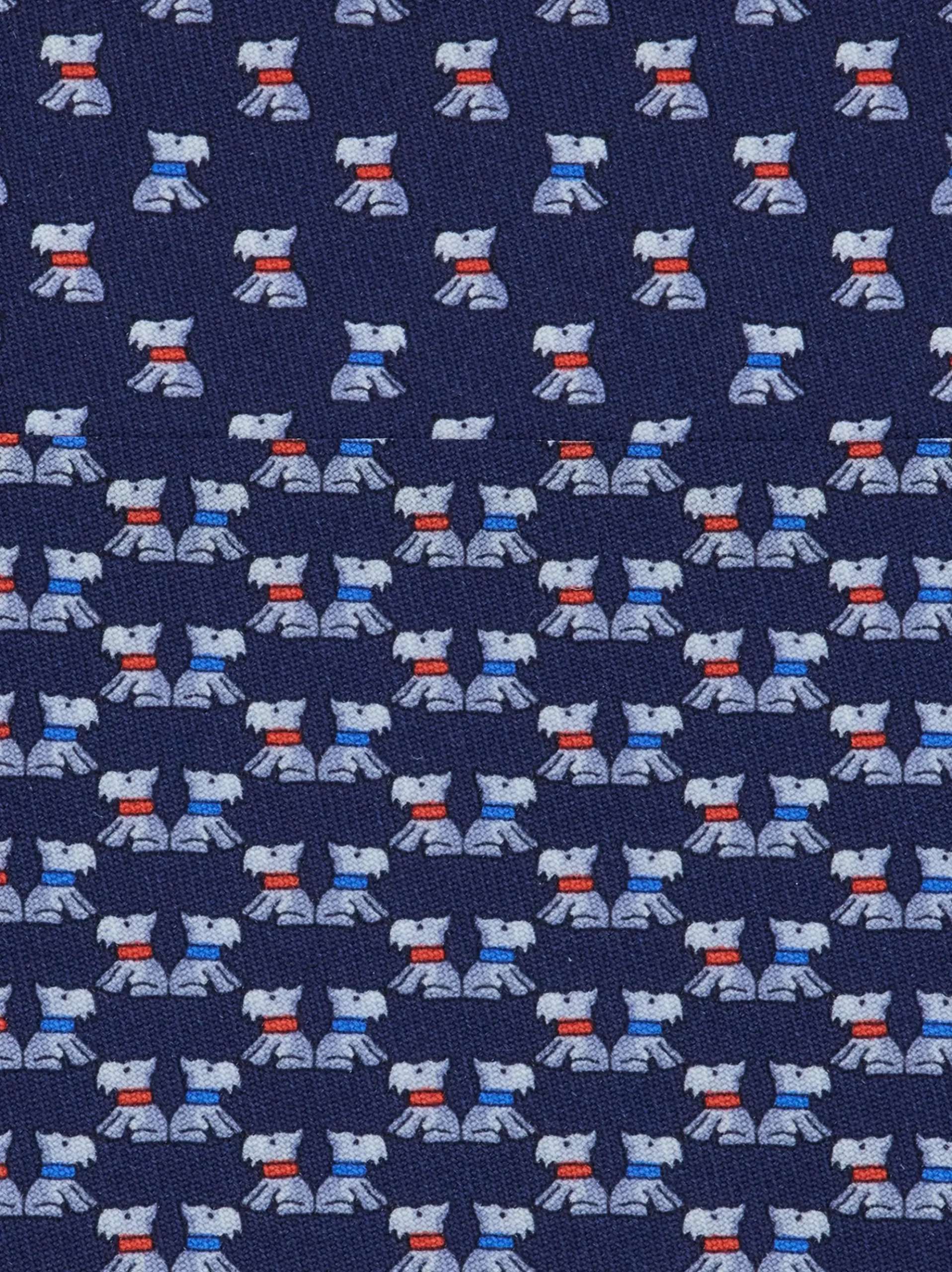 Terrier print silk tie - Men