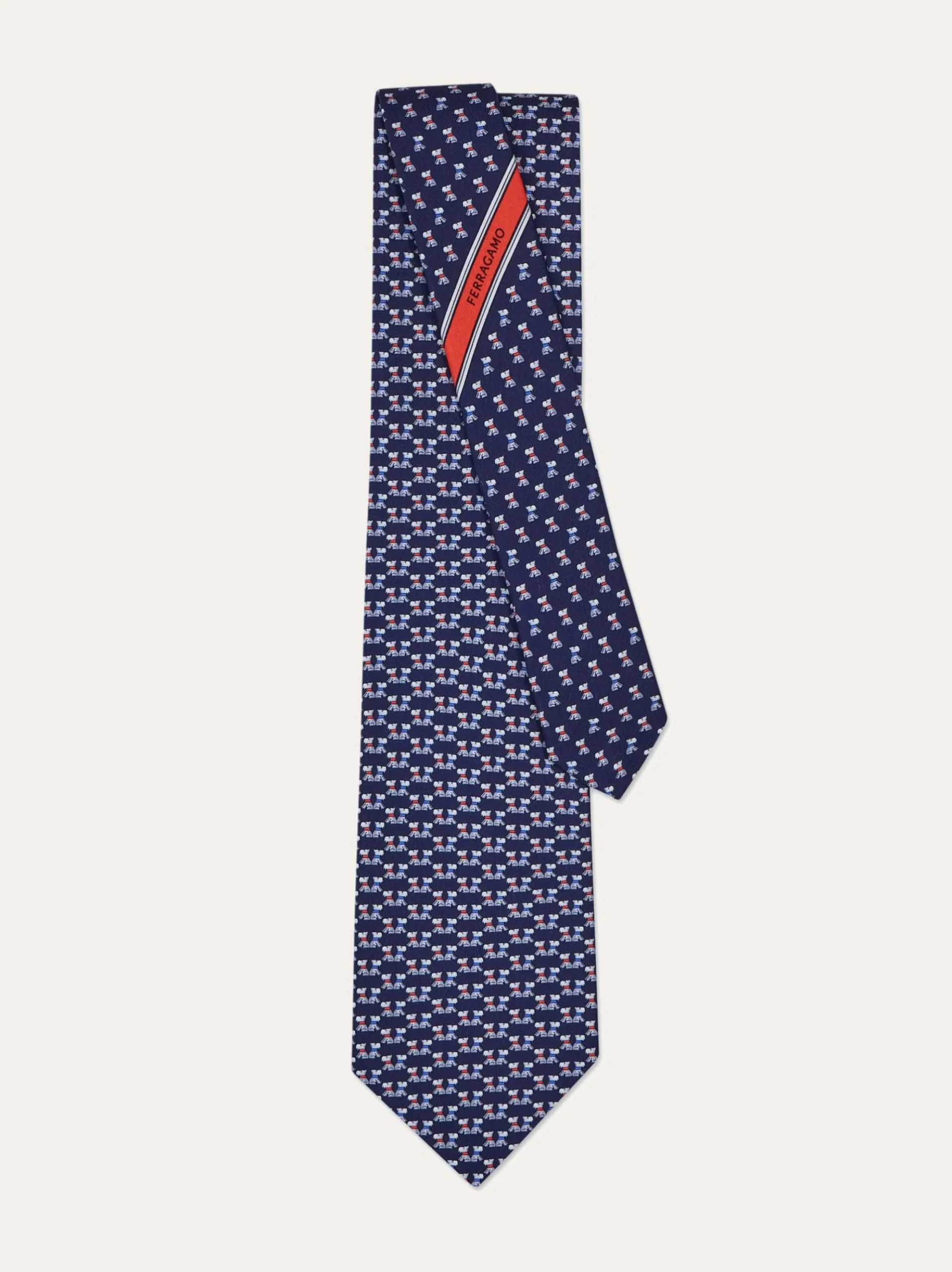 Terrier print silk tie - Men