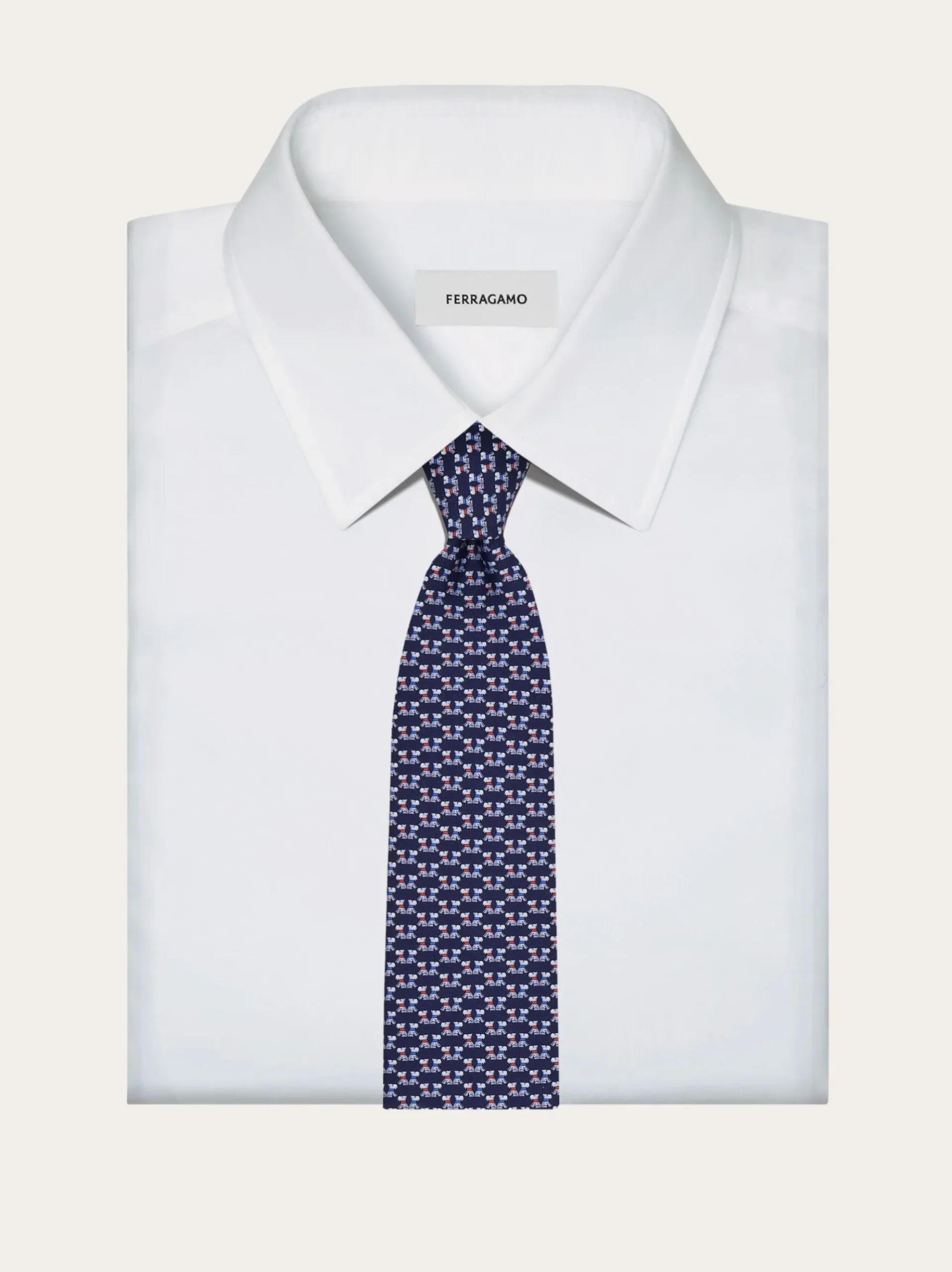 Terrier print silk tie - Men