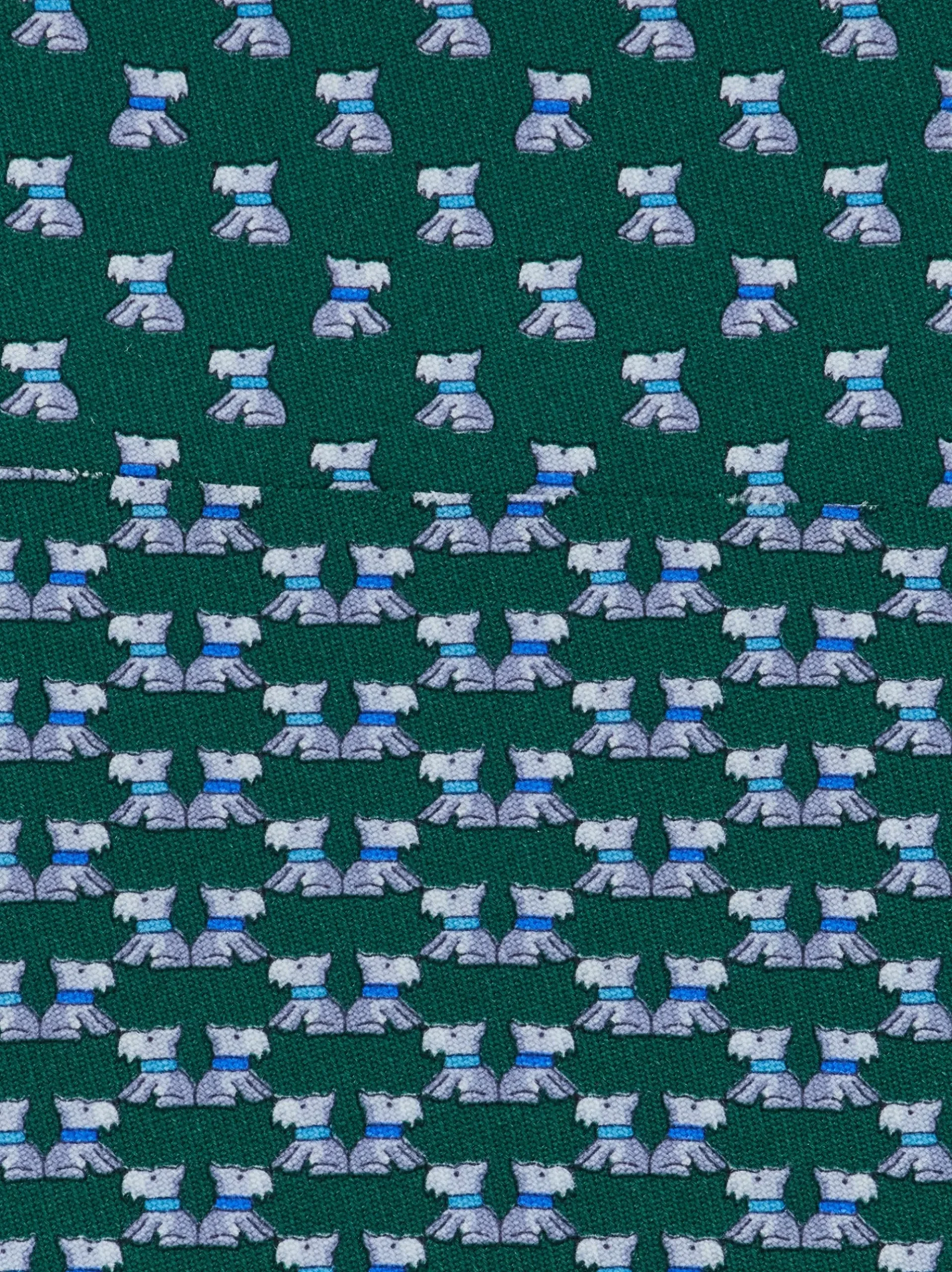 Terrier print silk tie - Men