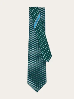 Terrier print silk tie - Men