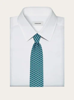 Terrier print silk tie - Men