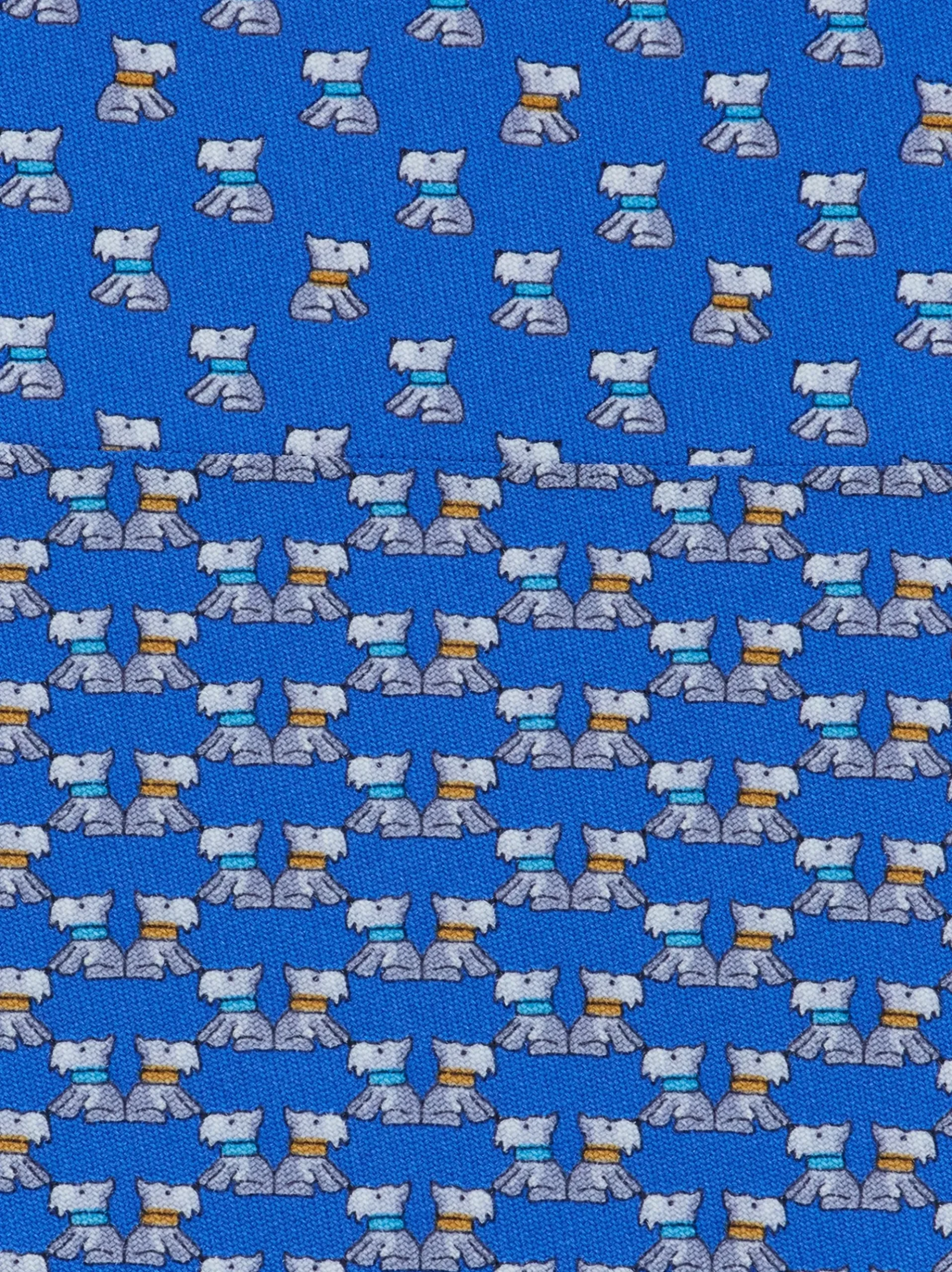 Terrier print silk tie - Men