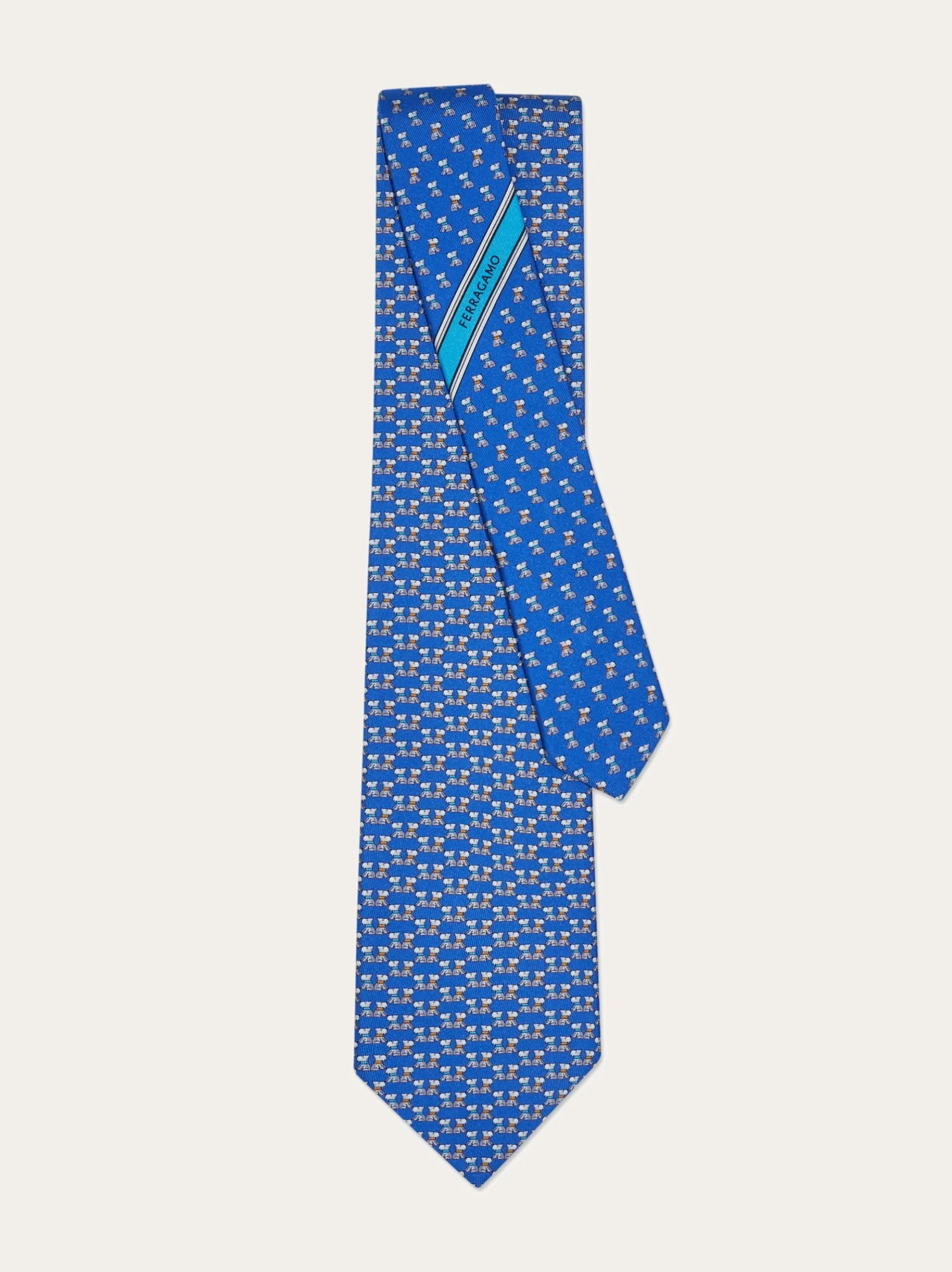 Terrier print silk tie - Men
