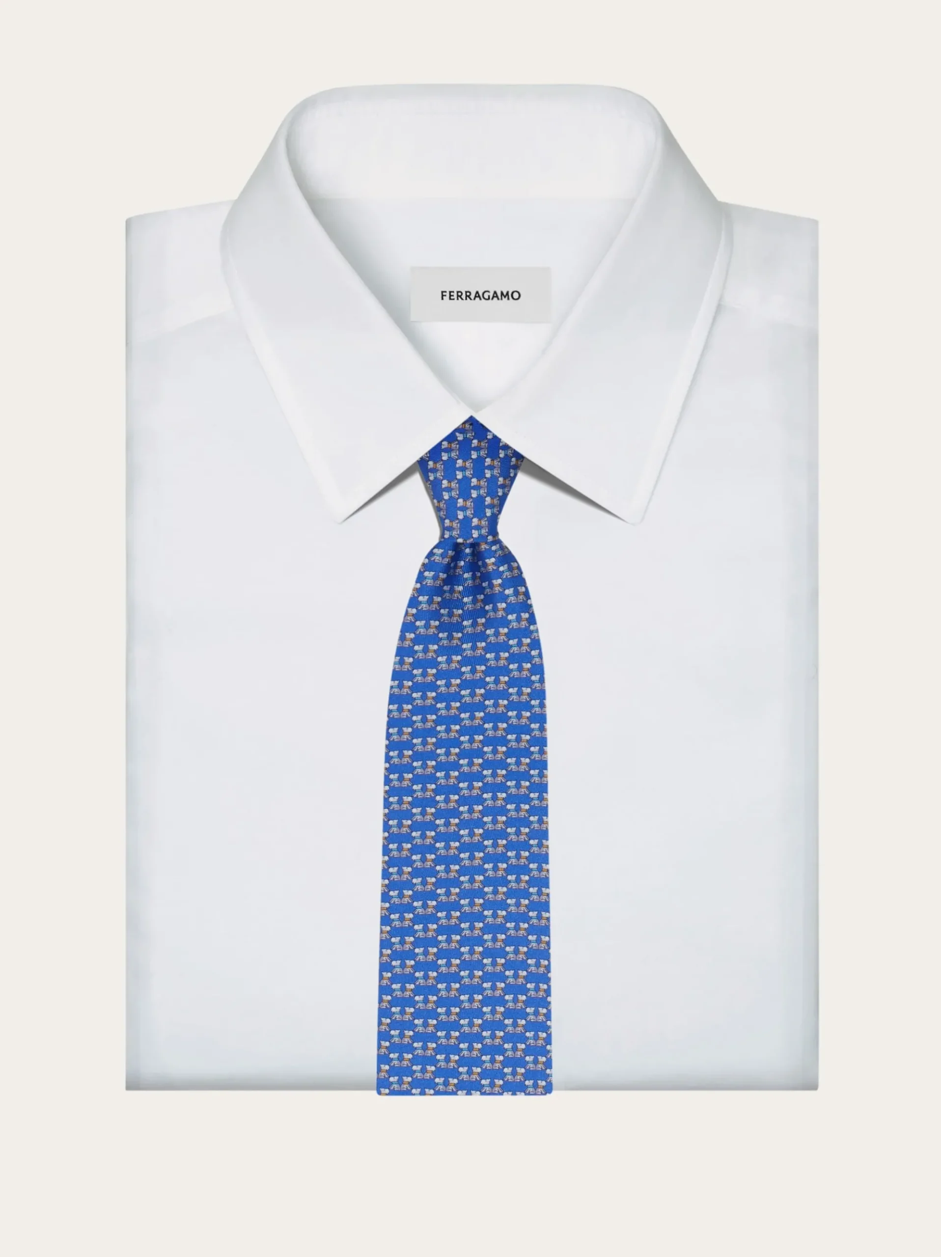 Terrier print silk tie - Men
