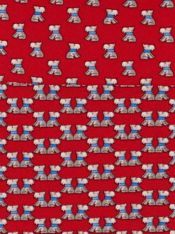 Terrier print silk tie - Men
