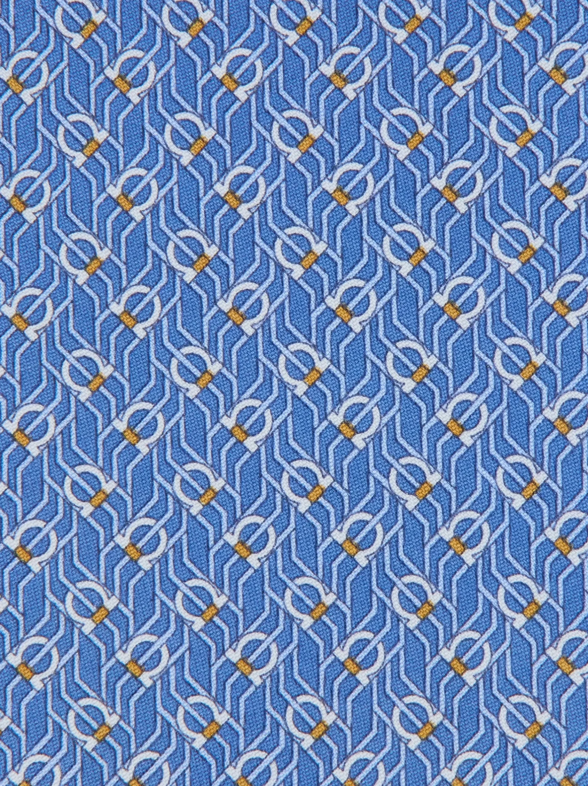 Tetris print silk tie - Men