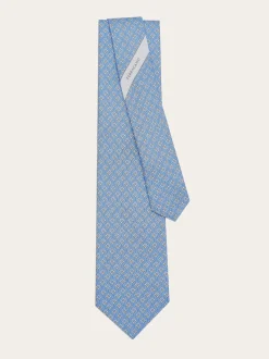 Tetris print silk tie - Men