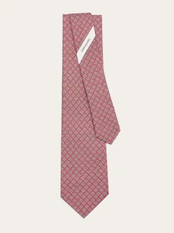 Tetris print silk tie - Men