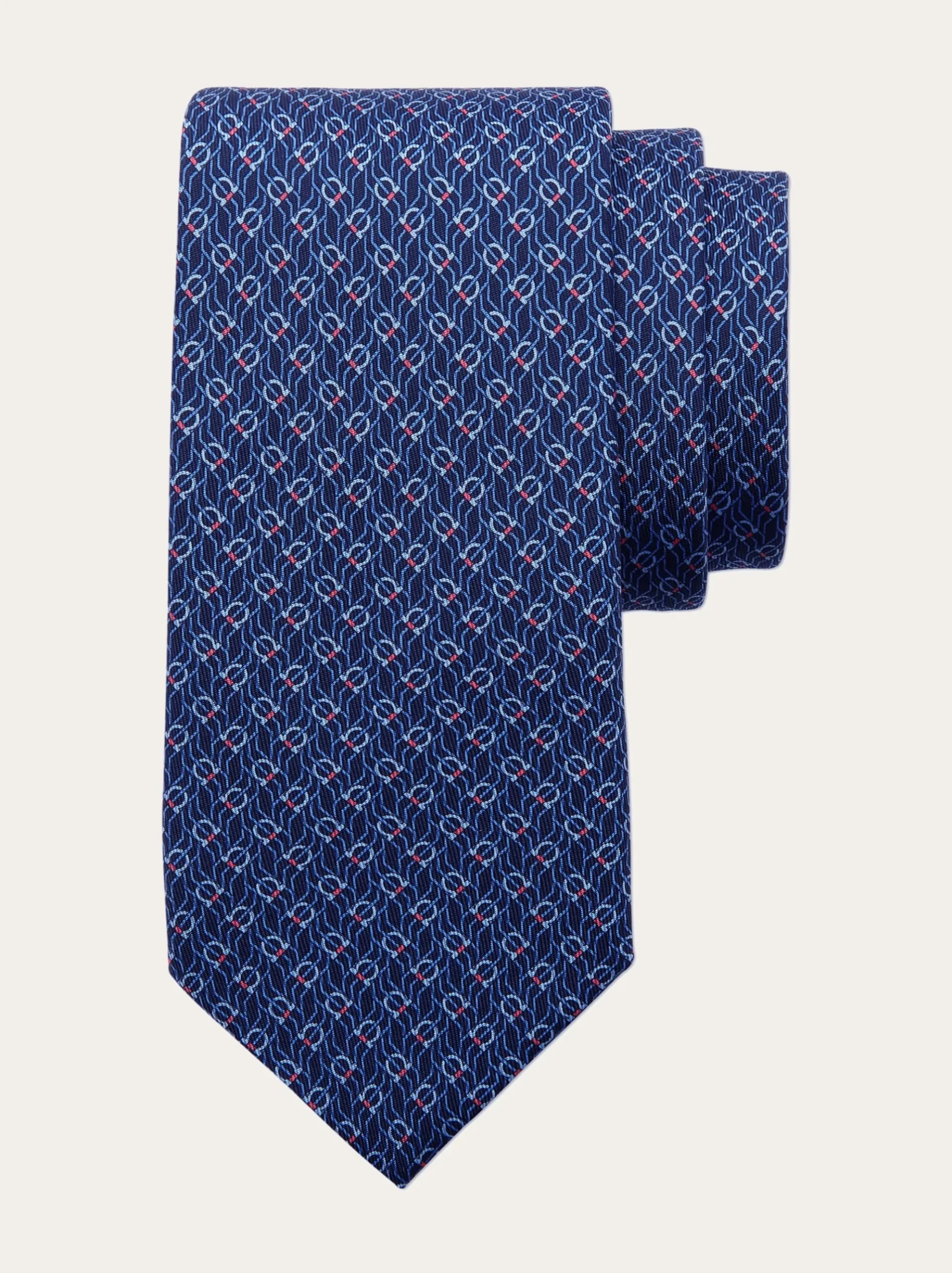 Tetris print silk tie - Men