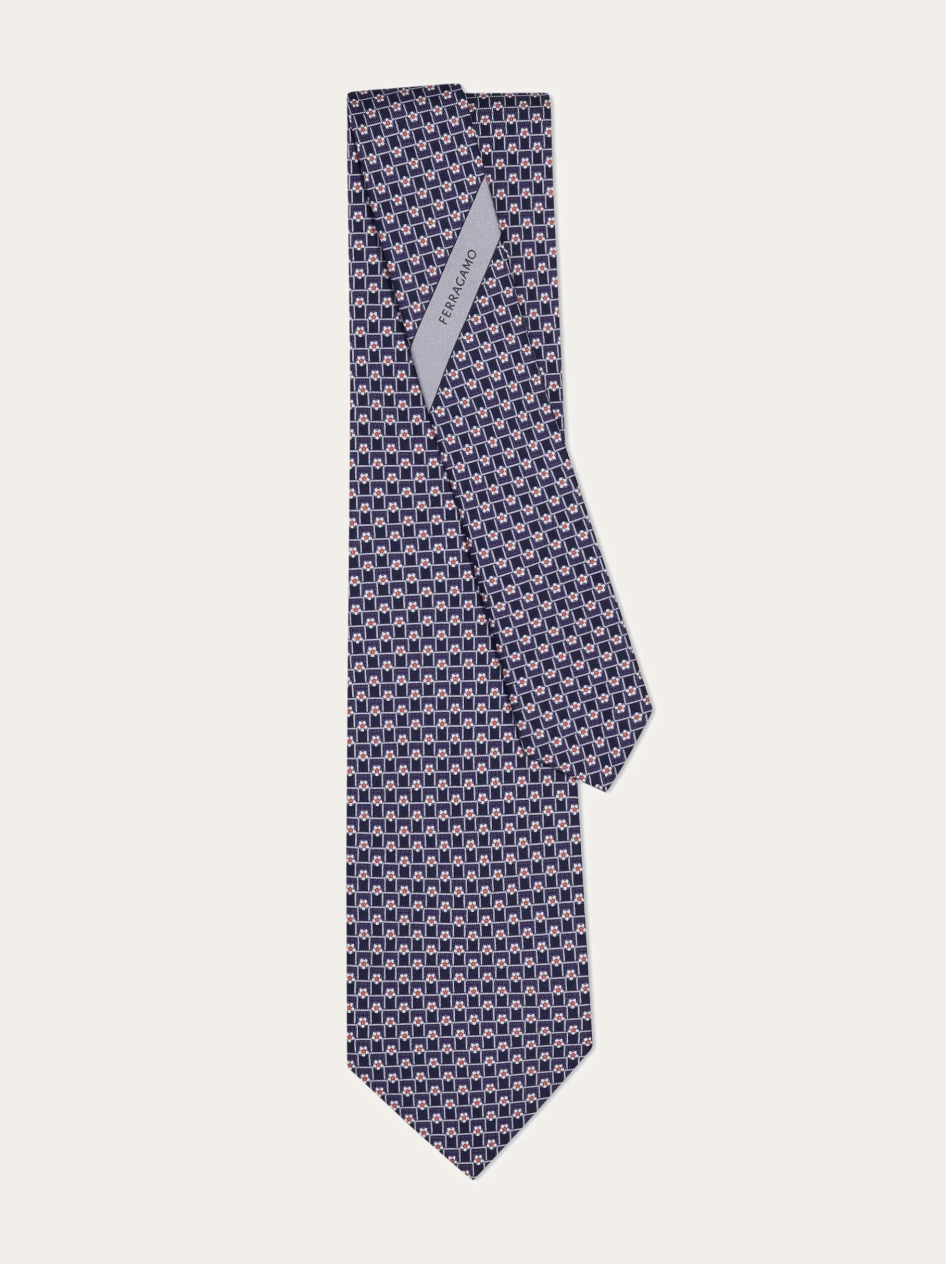 Tournament print silk tie - Men