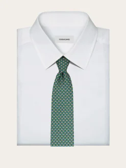 Tournament print silk tie - Men