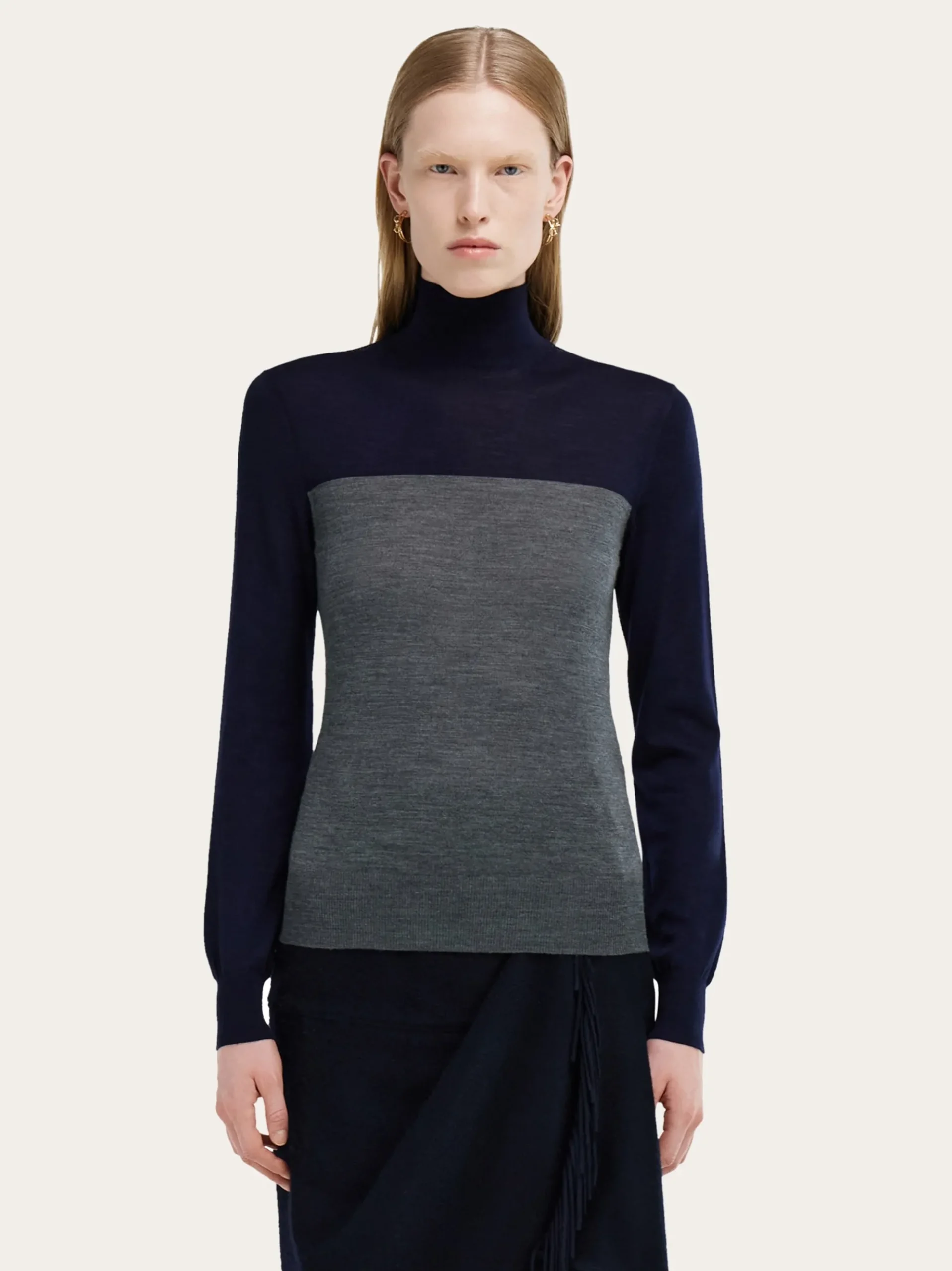 Two tone turtleneck - Women
