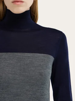Two tone turtleneck - Women