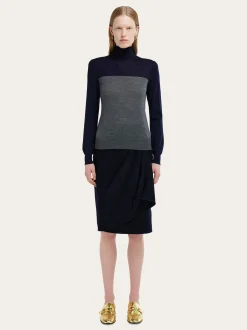 Two tone turtleneck - Women