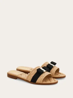 Vara bow quilted slide - Women