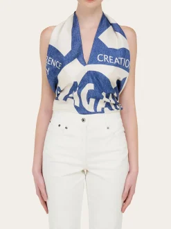 Venna logo handkerchief top - Women