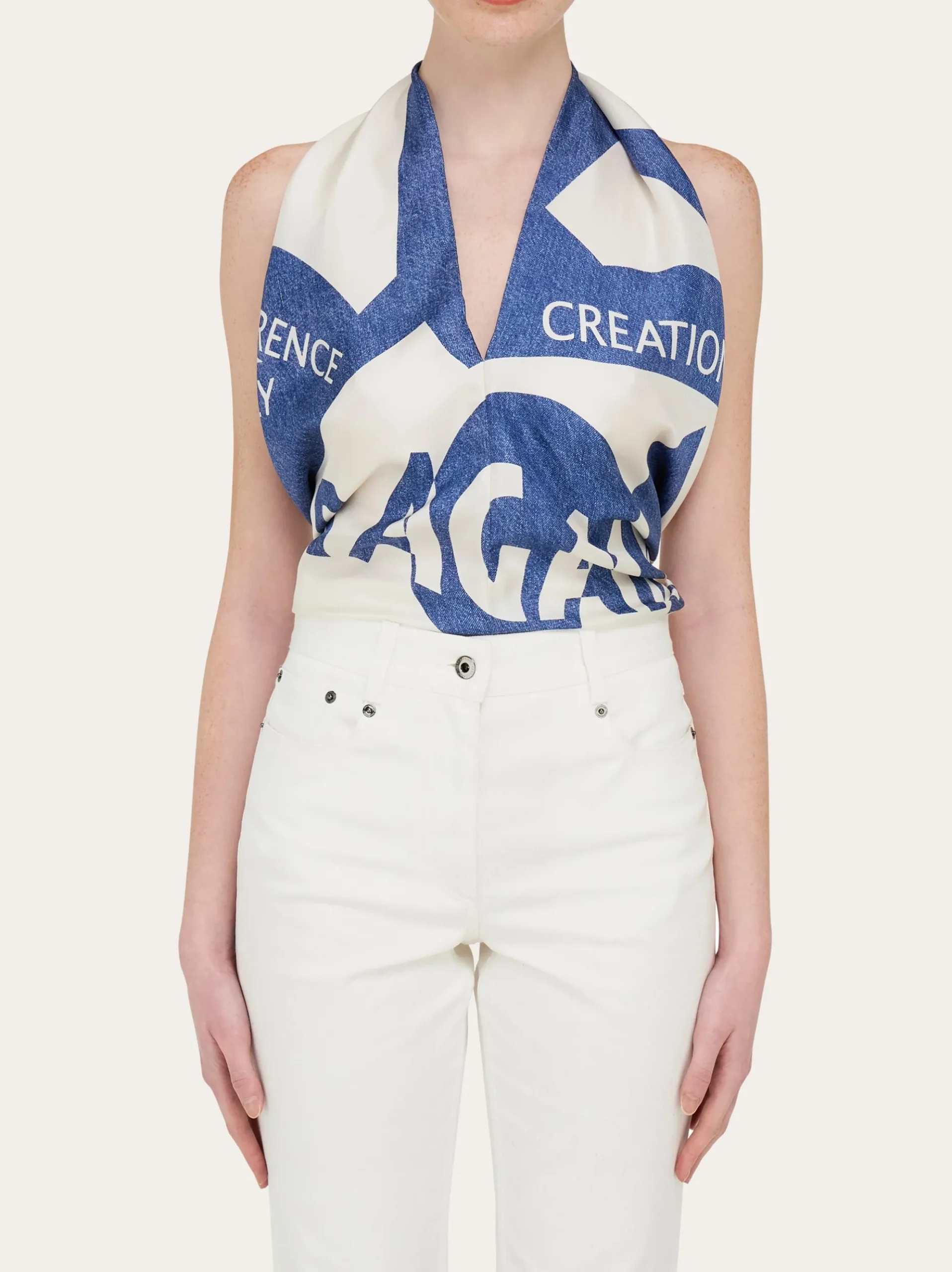 Venna logo handkerchief top - Women