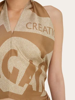 Venna logo handkerchief top - Women