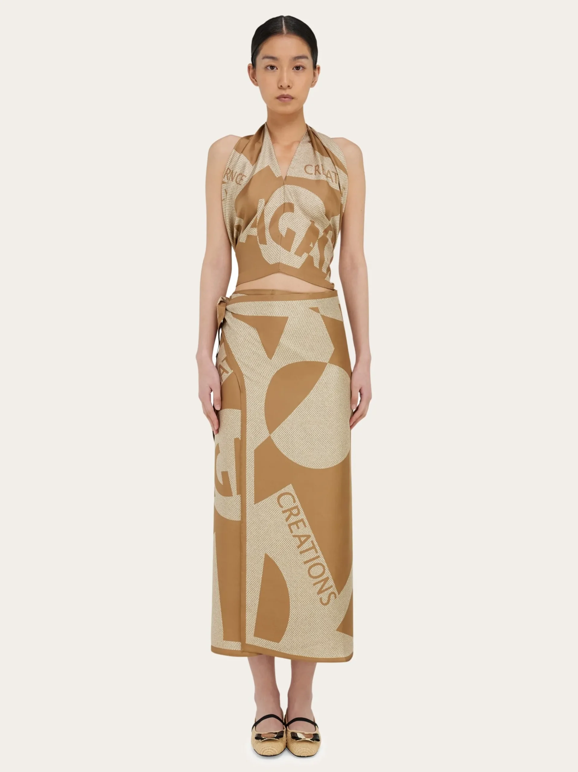 Venna logo handkerchief top - Women