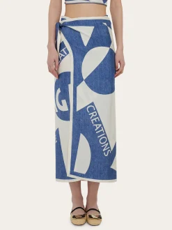 Venna logo sarong skirt - Women