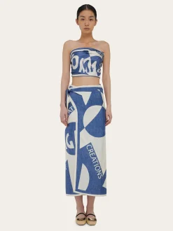 Venna logo sarong skirt - Women