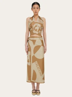 Venna logo sarong skirt - Women