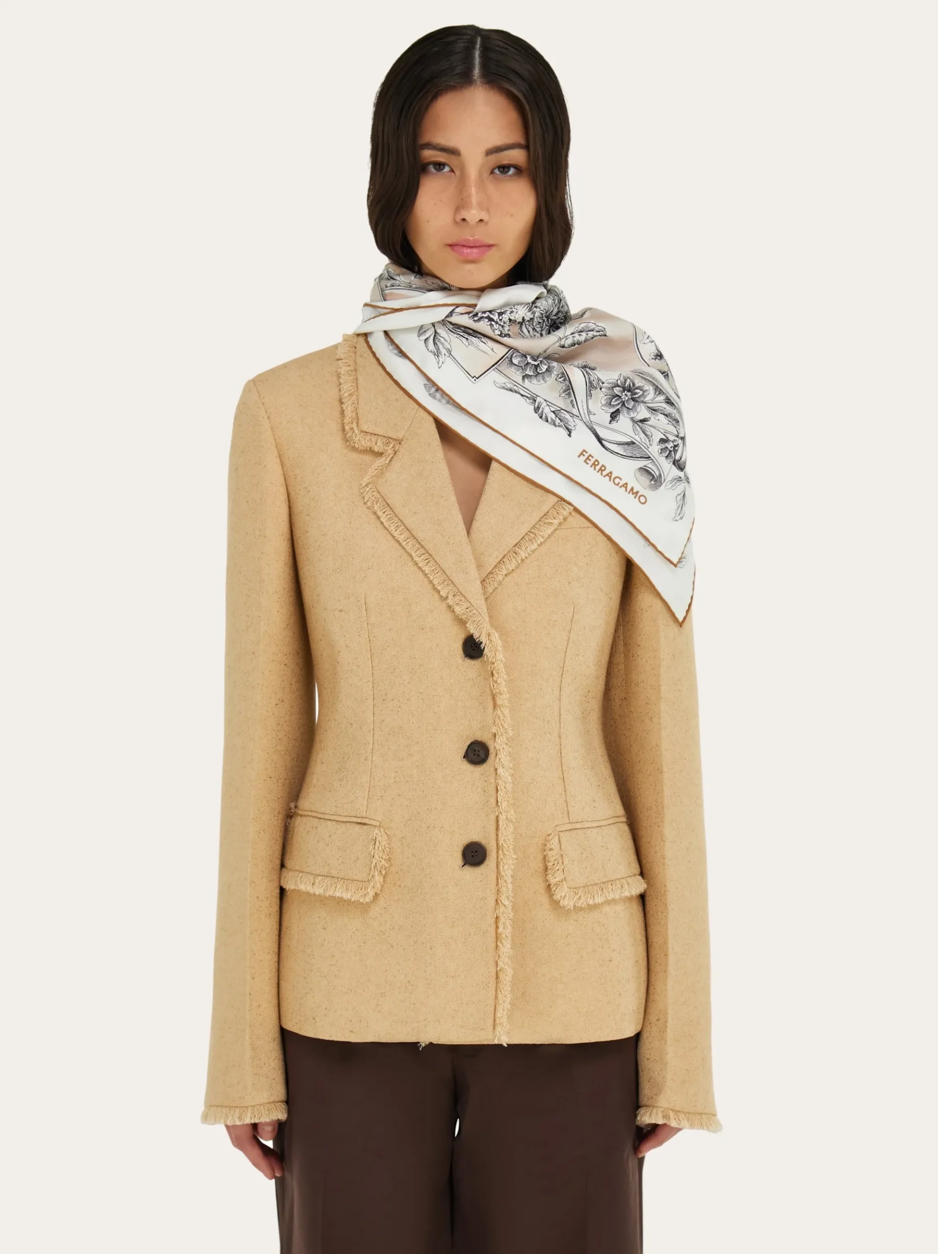 Voyage print silk scarf - Women