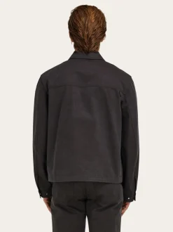Washed canvas blouson - Men