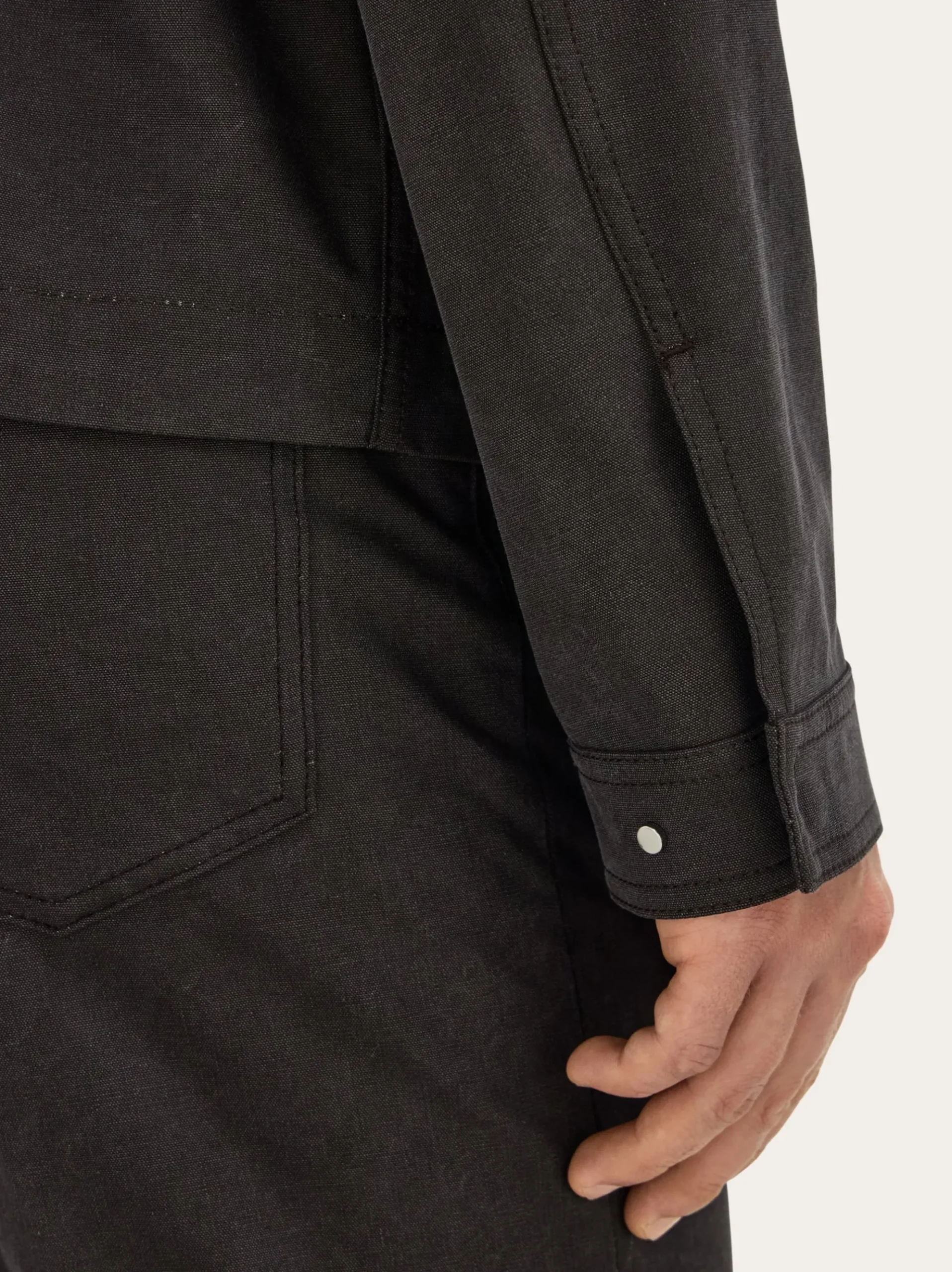 Washed canvas blouson - Men