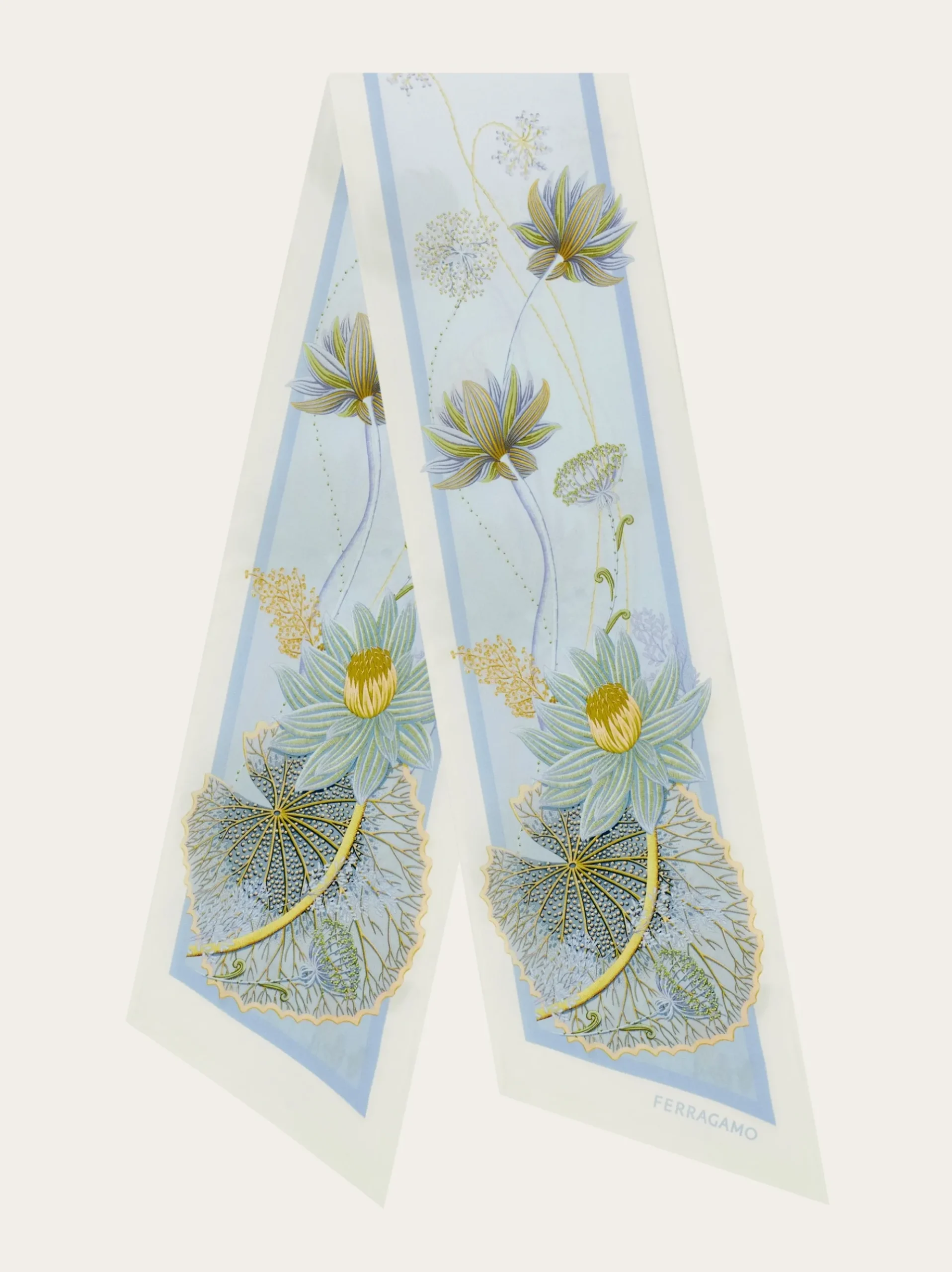Water lilies print silk bandeau - Women