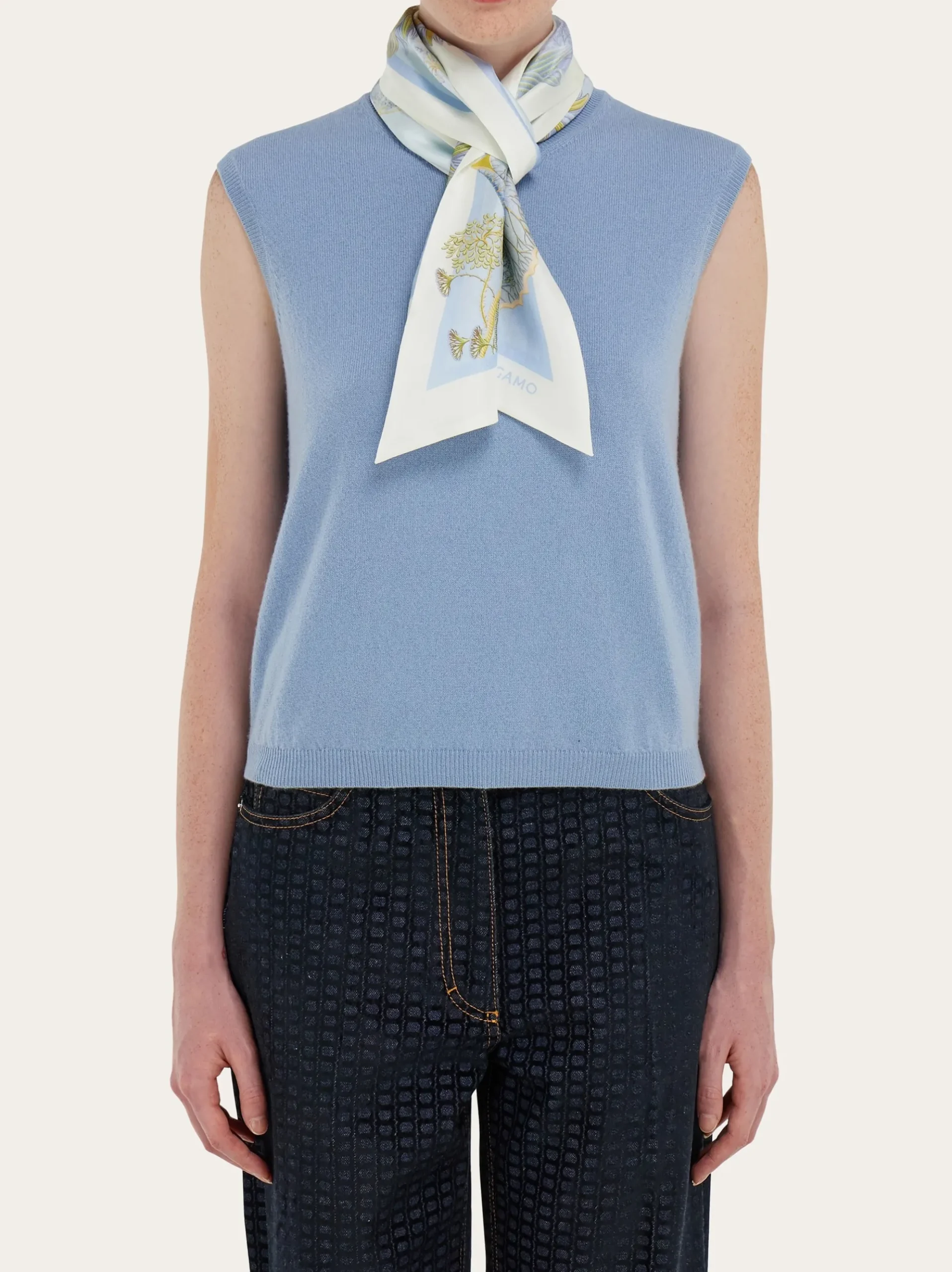 Water lilies print silk bandeau - Women