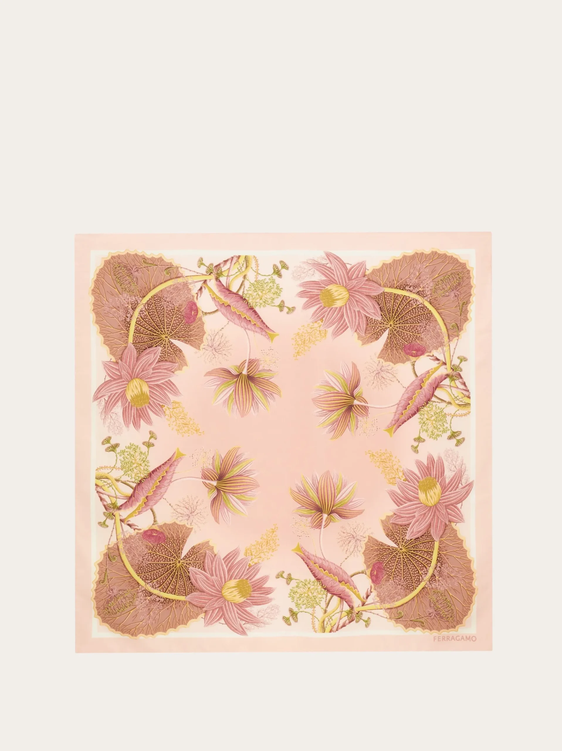 Water lilies print silk scarf - Women