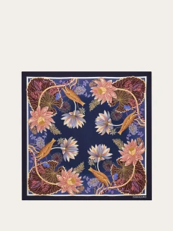 Water lilies print silk scarf - Women