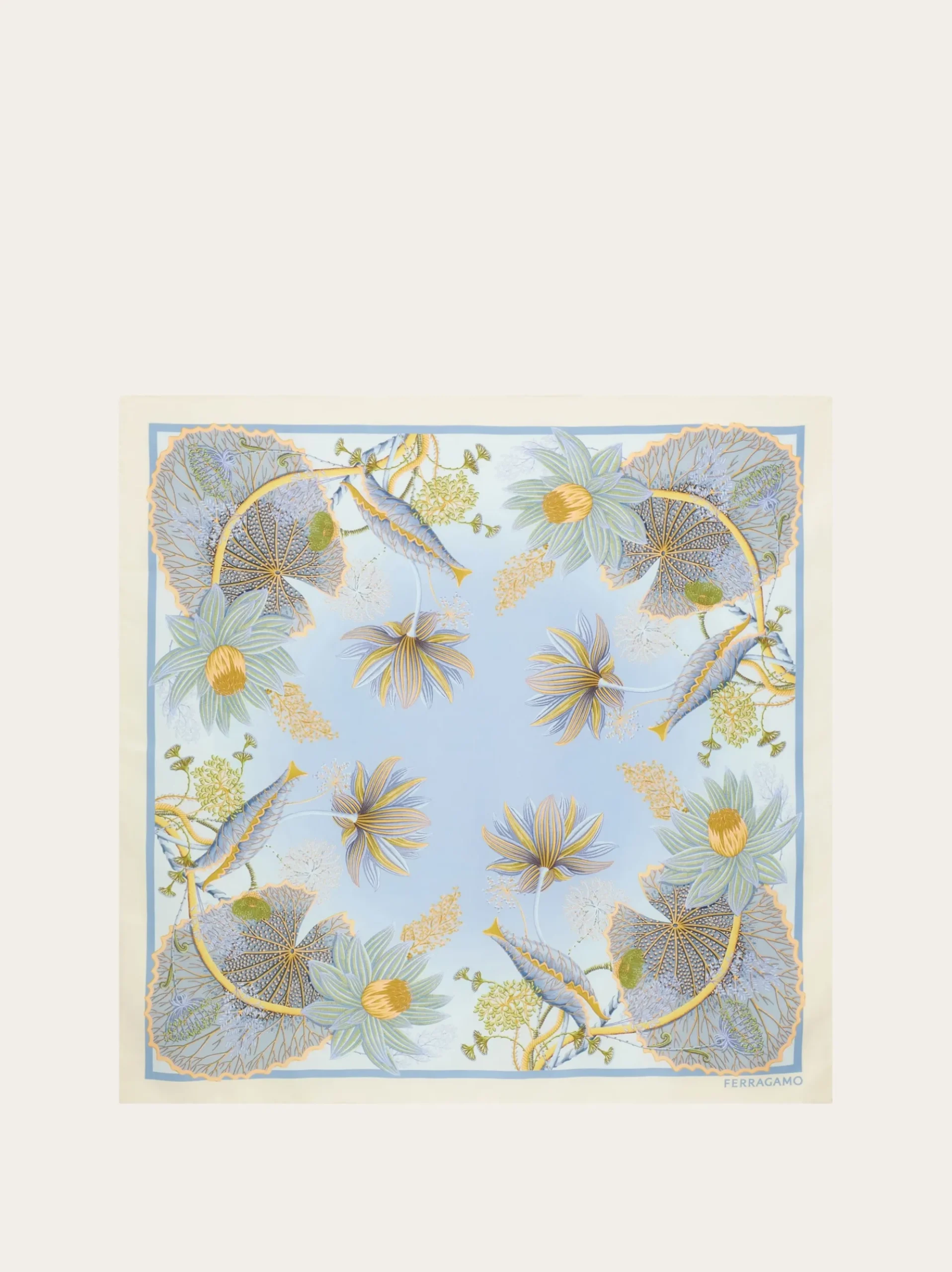 Water lilies print silk scarf - Women