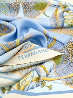 Water lilies print silk scarf - Women