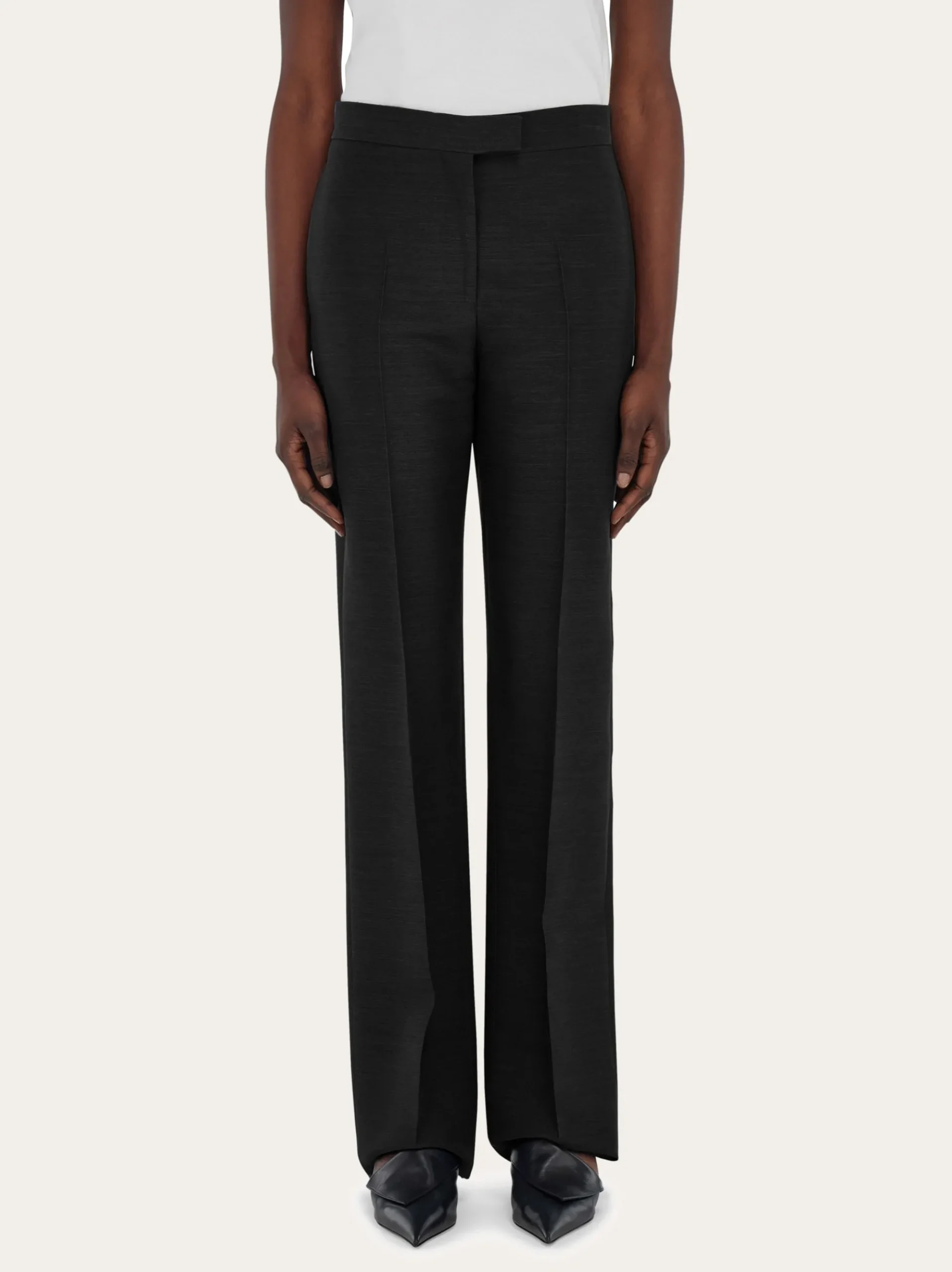 Wool faille trouser - Women