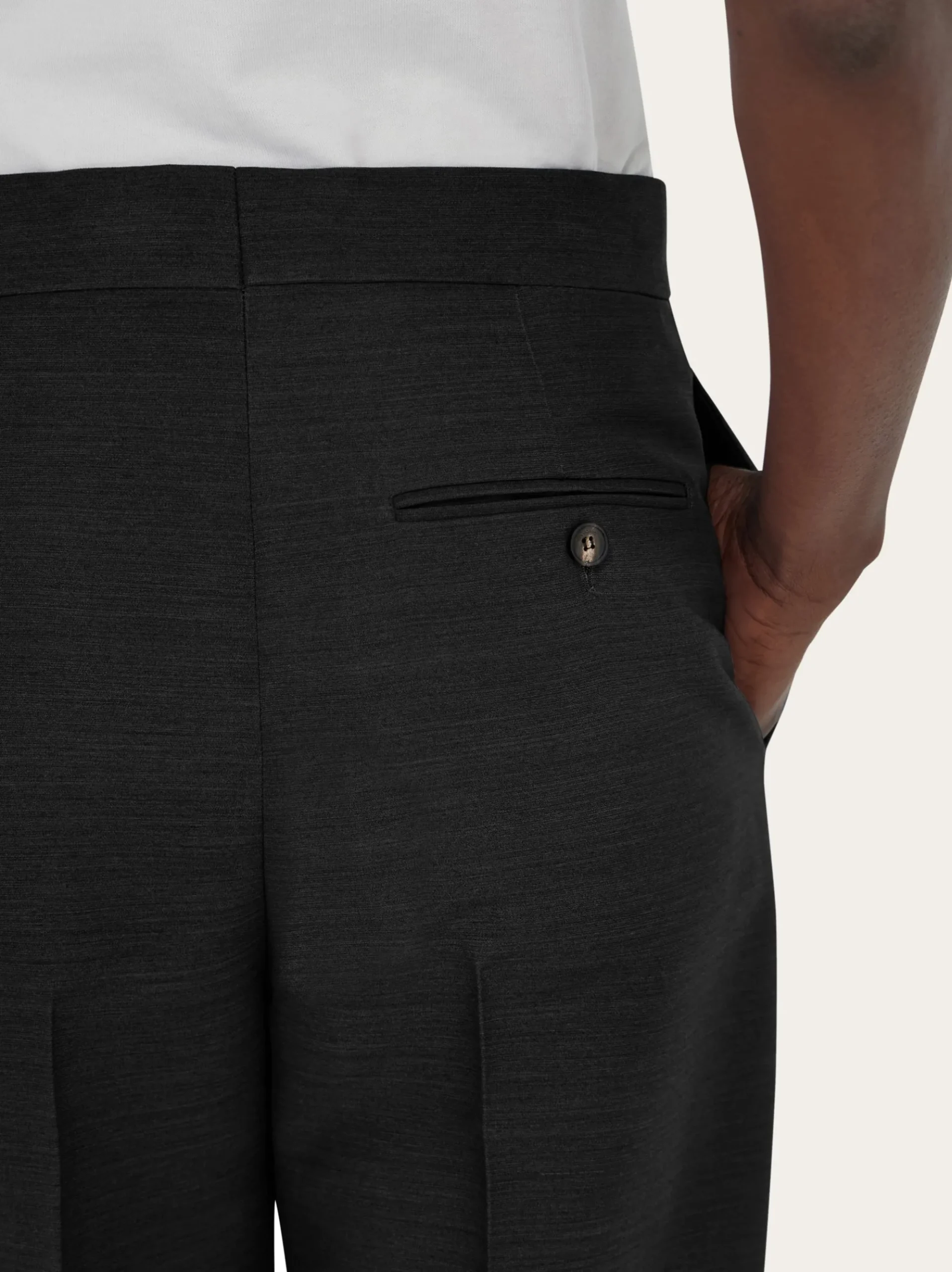 Wool faille trouser - Women