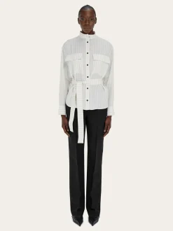 Wool faille trouser - Women