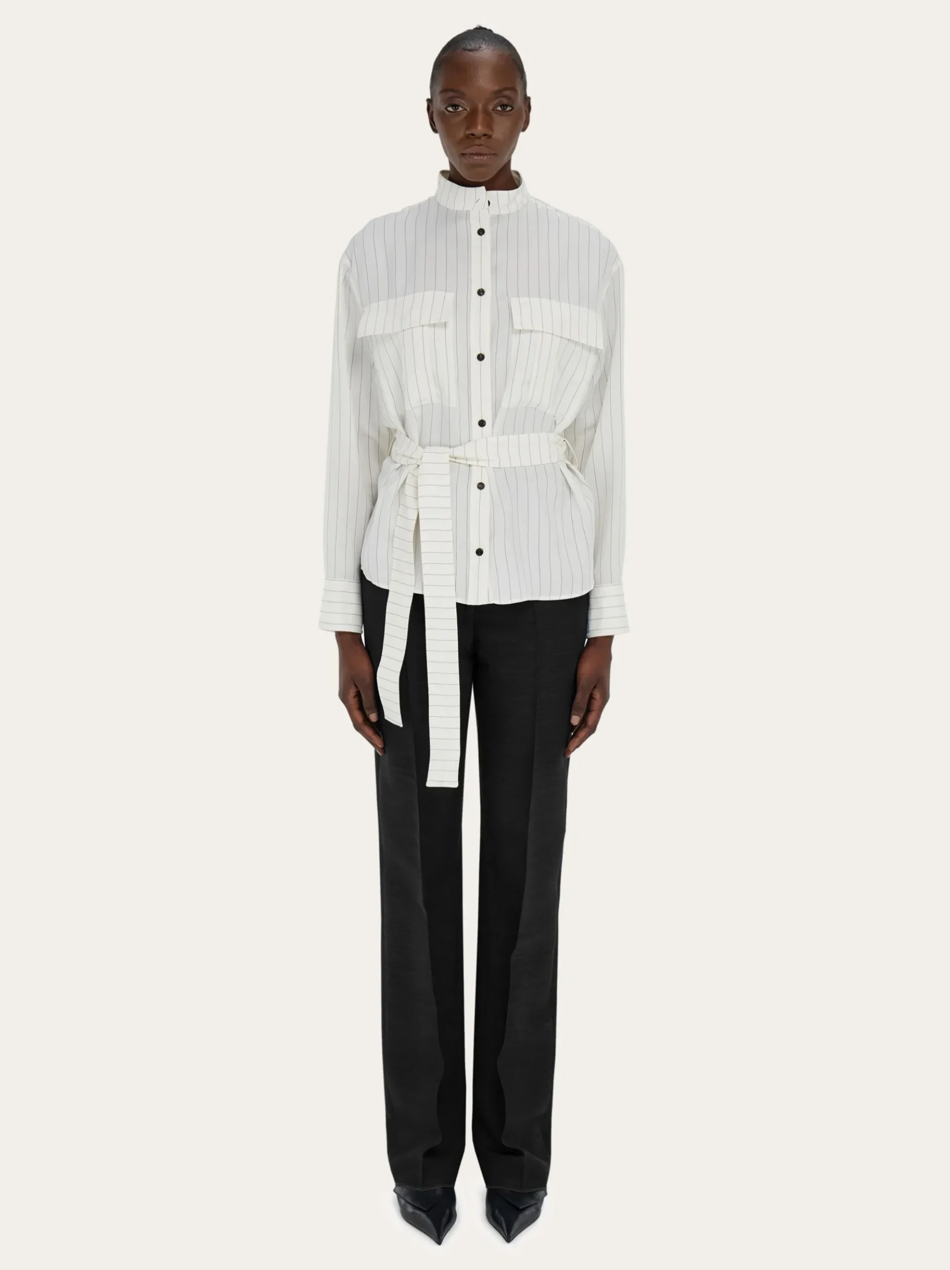 Wool faille trouser - Women
