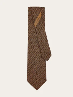 Woven print silk tie - Men
