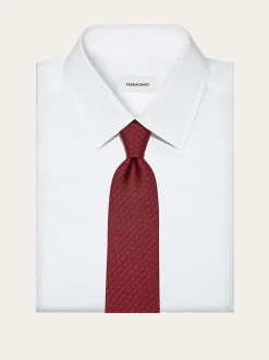 Woven print silk tie - Men