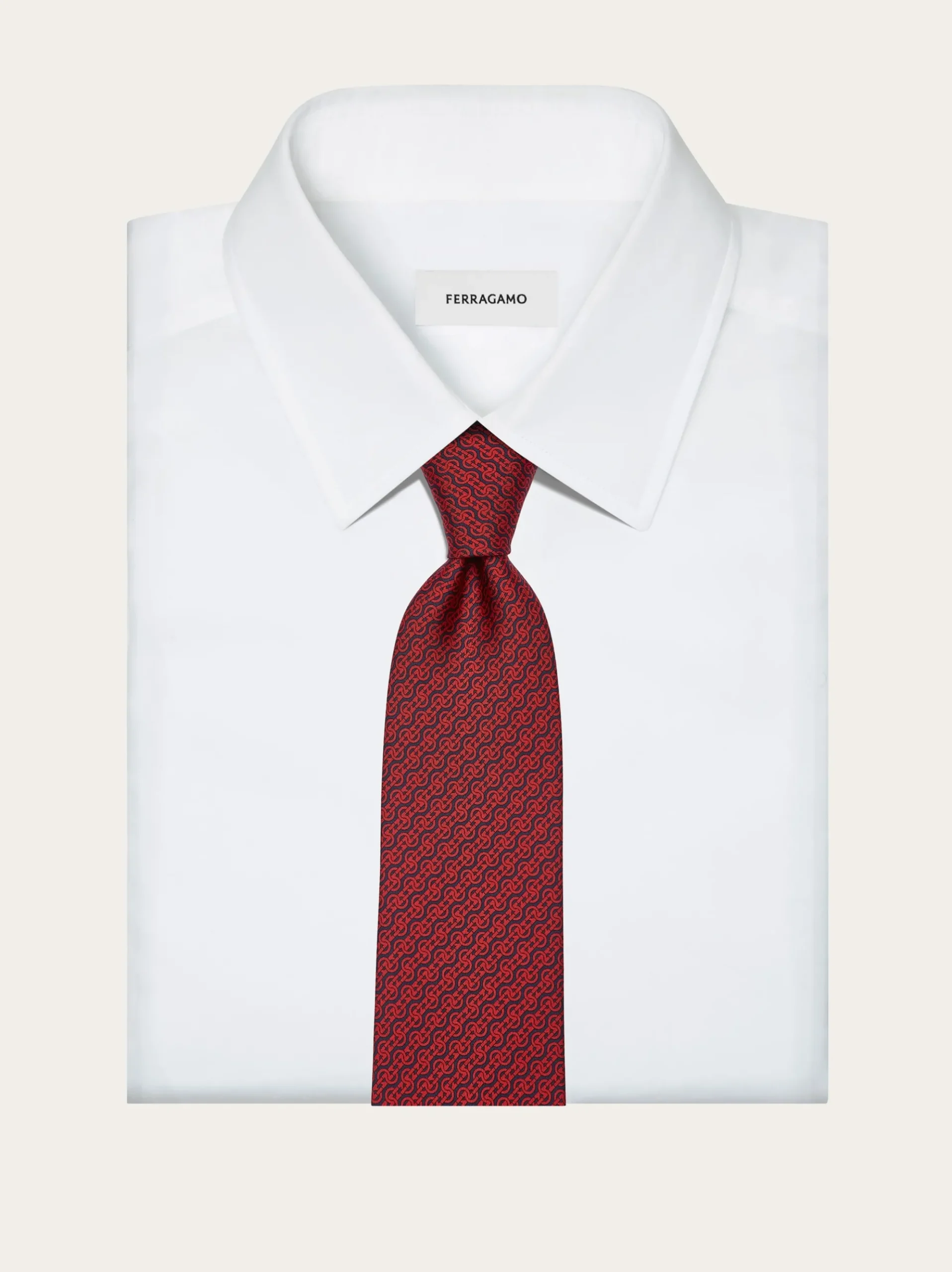 Woven print silk tie - Men